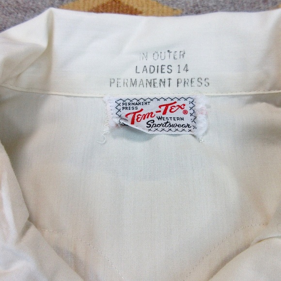 Vintage 1960's Western Cowgirl Pearl Snap Blouse - Picture 3 of 7